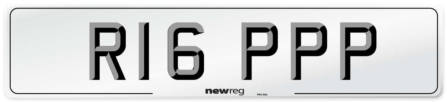 R16 PPP Number Plate from New Reg